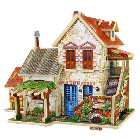 世界风情木质小屋模型