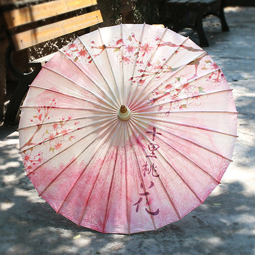 梅兰竹菊工艺油纸伞