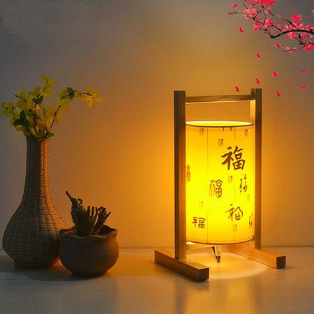 中式古典实木台灯