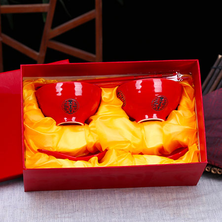 中国风婚庆陶瓷礼盒