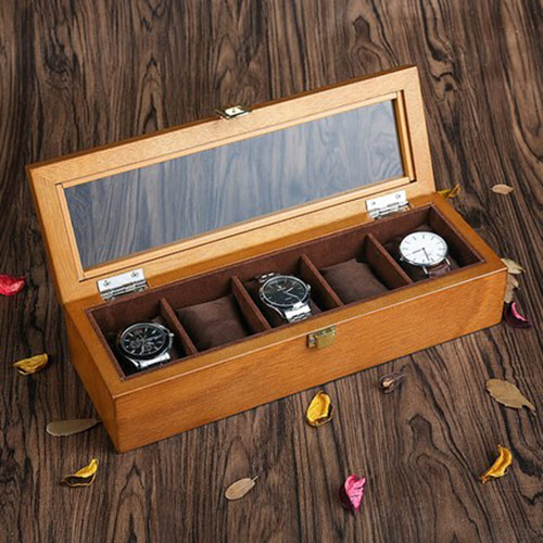 木质五格手表收纳盒