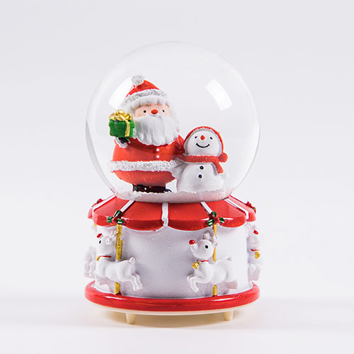 圣诞老人水晶球音乐盒