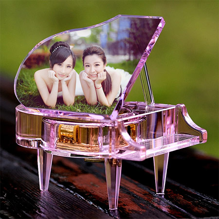 照片水晶钢琴音乐盒