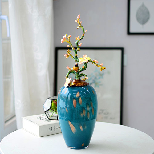 欧式珐琅彩玻璃花瓶