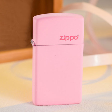 Zippo粉色哑漆打火机