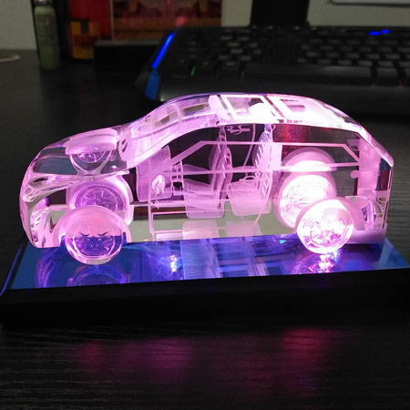 发光水晶车模定制