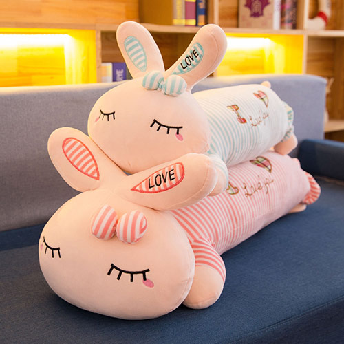 可爱兔子长条靠枕