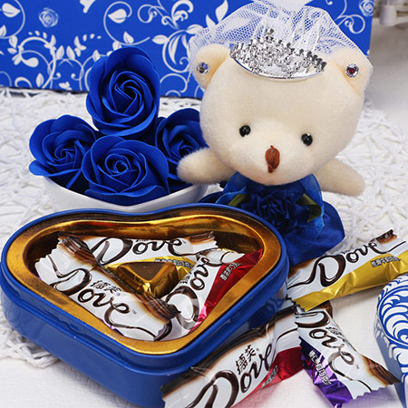 蓝色妖姬巧克力糖果礼盒