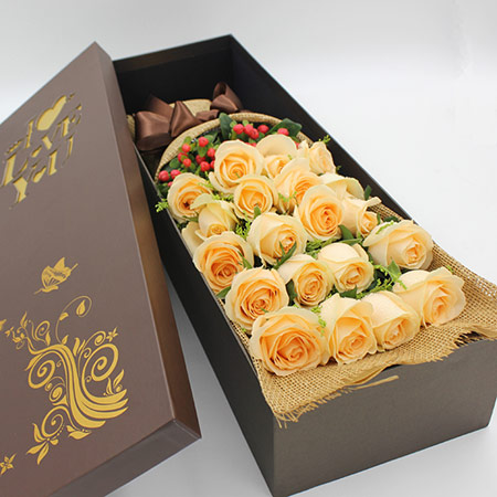 法式玫瑰花鲜花礼盒