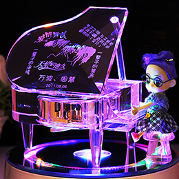 水晶钢琴音乐盒定制